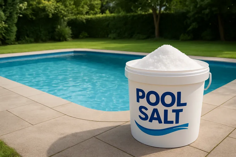 Zwembadzout voor het water in de tuin